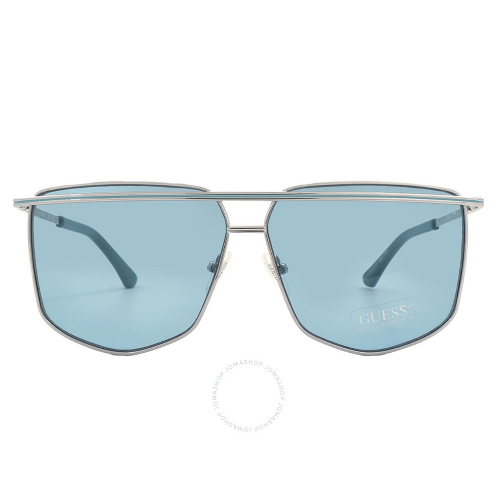 GUESS Blue Geometric Ladies Sunglasses